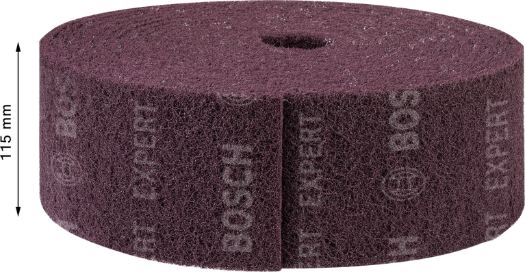 Rollo de vellón Bosch EXPERT N880 mediano A granate 115 mm x 10 m.